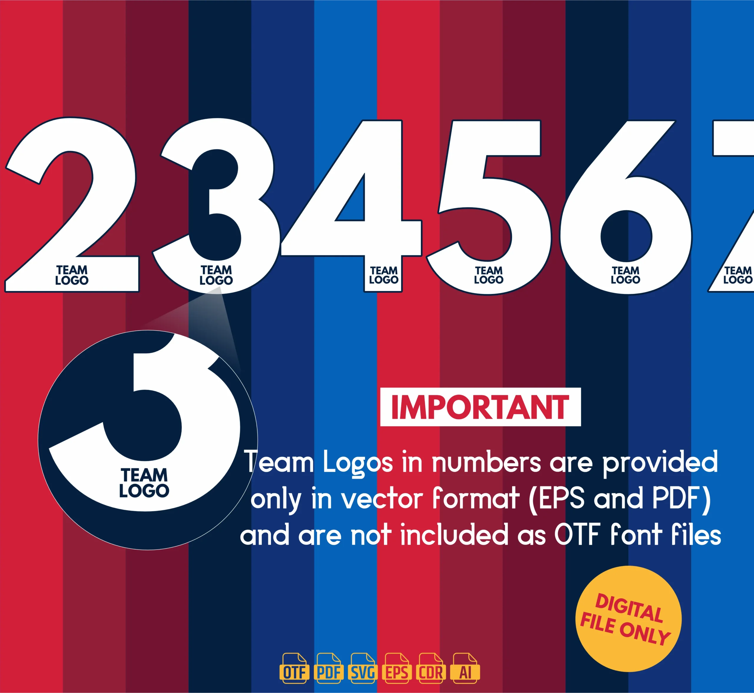 Barcelona 2027 Font - football jersey typeface OTF download