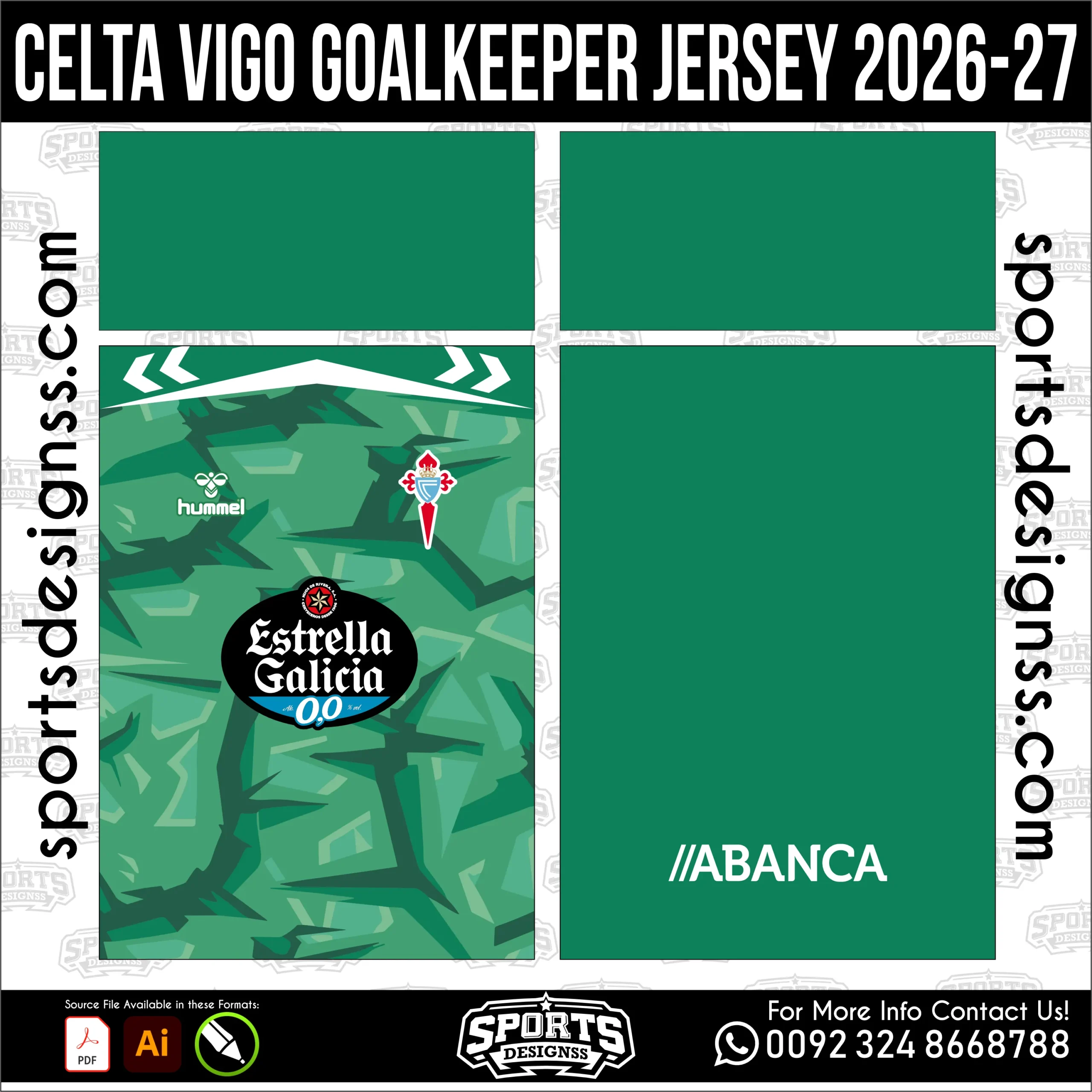 Celta Vigo Goalkeeper Jersey 2026-27 football shirt vector
