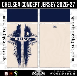 Chelsea Concept Jersey 2026-27 football shirt vector