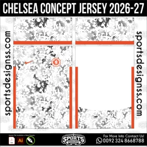 Chelsea Concept Jersey 2026-27 - football shirt vector for sublimation printing