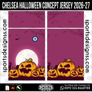Chelsea Halloween Concept Jersey 2026-27 football shirt vector