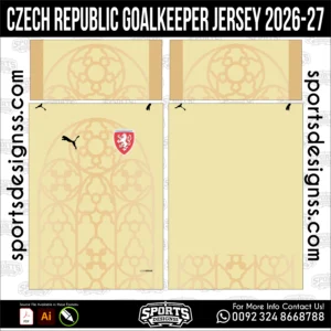 Czech Republic Goalkeeper Jersey 2026-27 - football shirt vector for sublimation printing