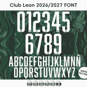 Club LeΓ³n 2026-27 Font - football jersey typeface OTF download