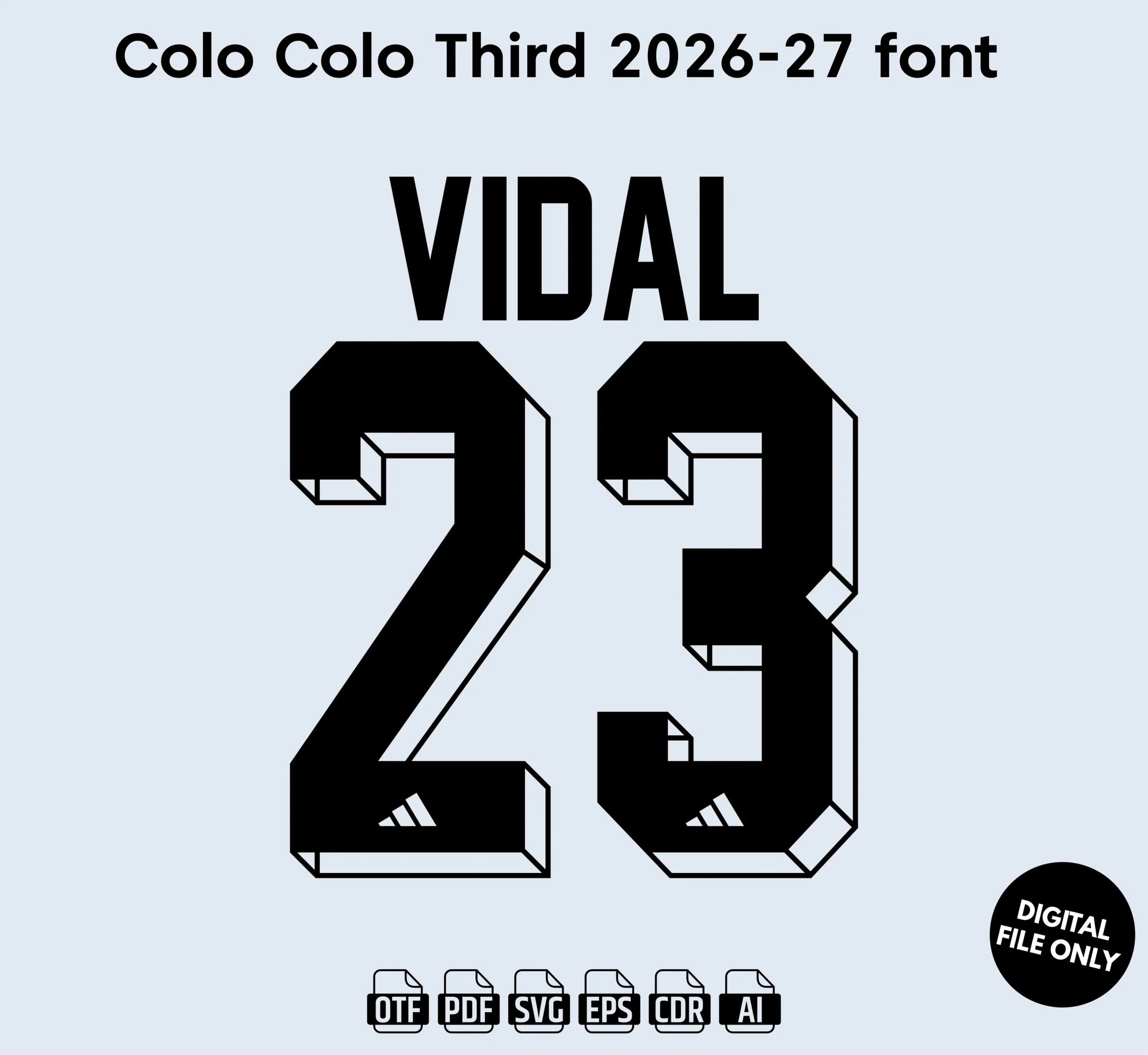 Colo Colo Third 2026 Font - football jersey typeface