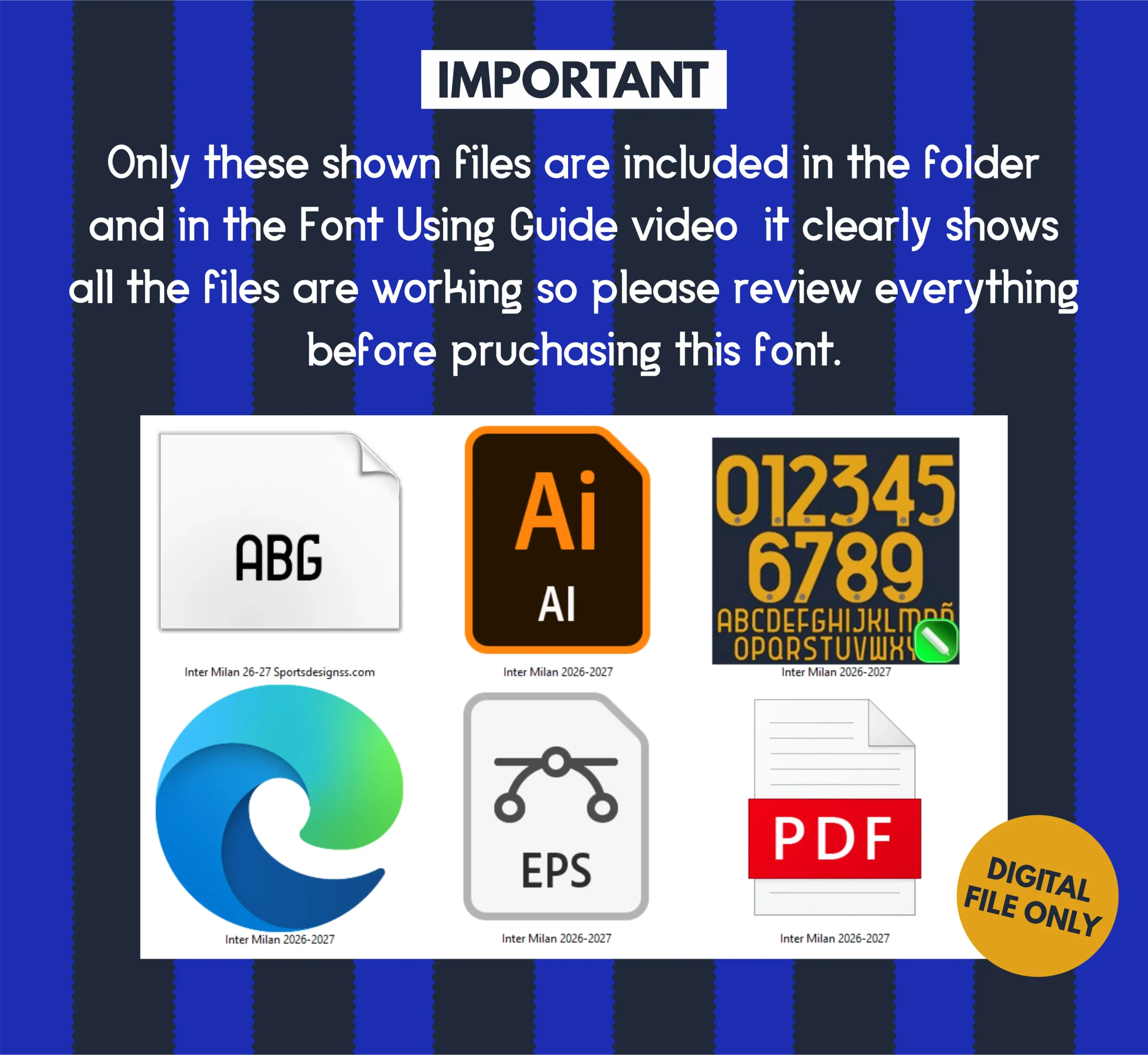 Inter Milan 2026-27 Font - football jersey typeface OTF download