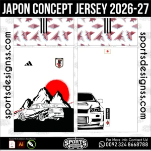 Japan Concept Jersey 2026-27 - football shirt vector for sublimation printing
