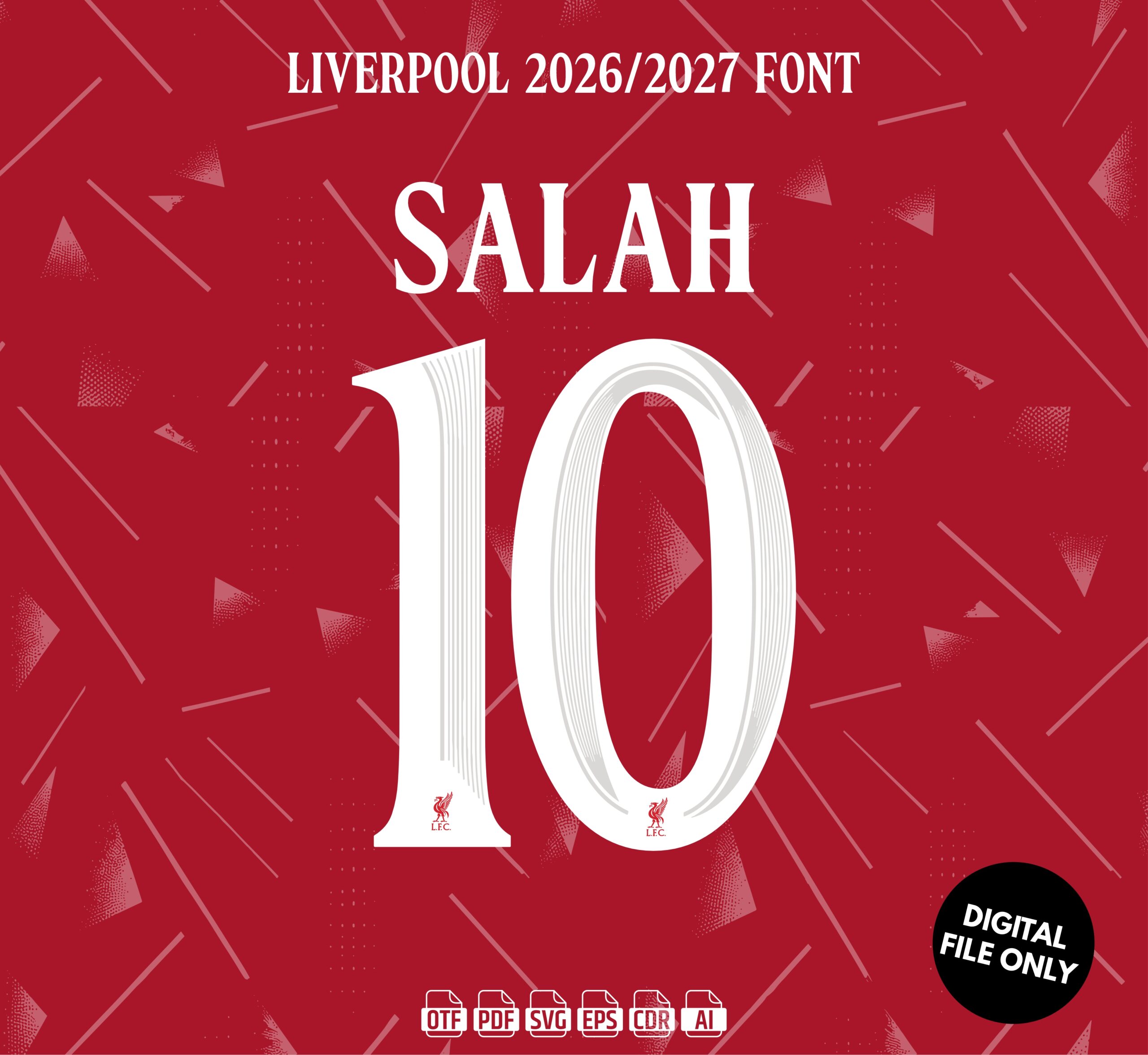 Liverpool FC 2026-27 Font - football jersey typeface OTF download