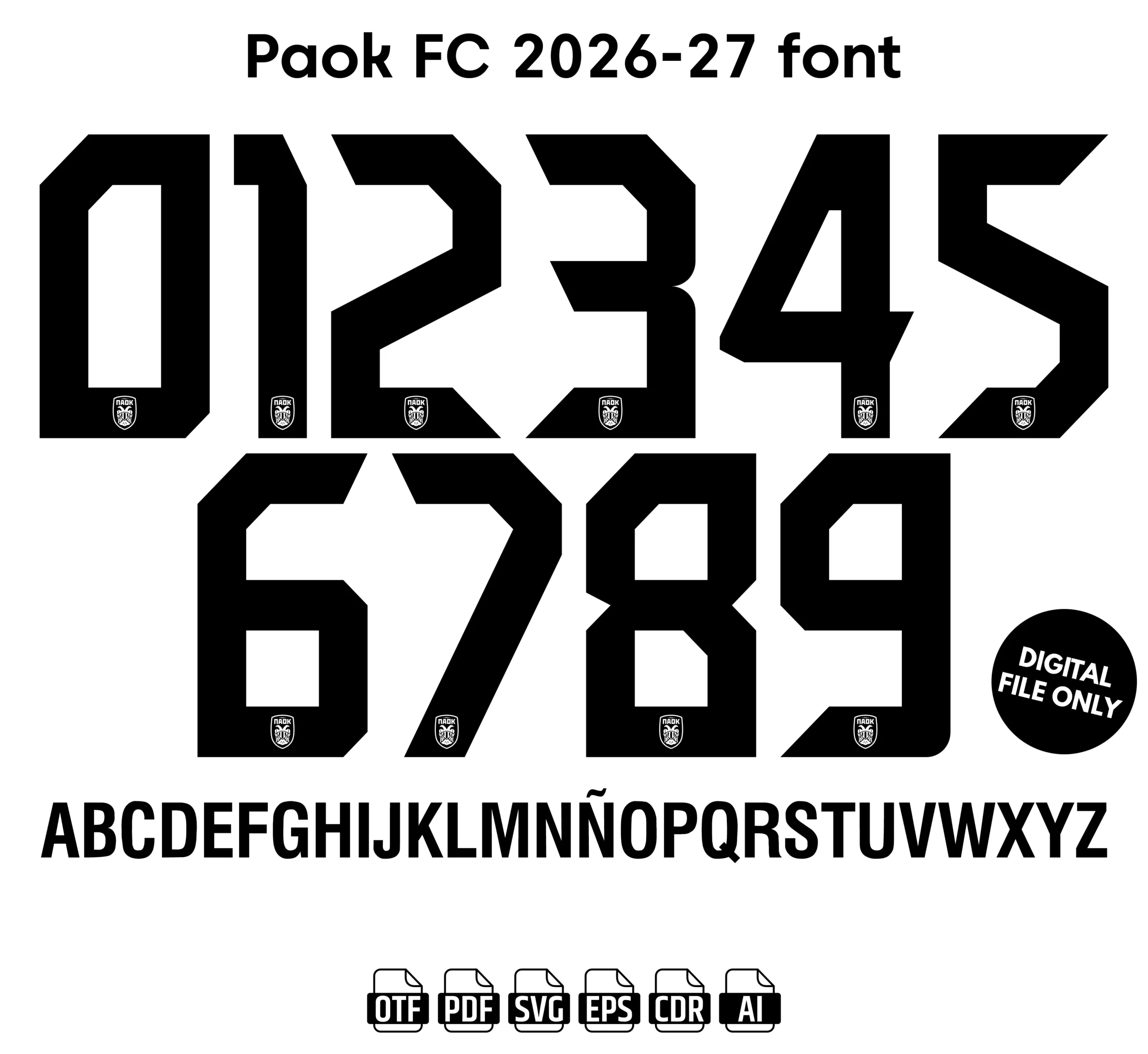 PAOK FC 2026-27 Font Download