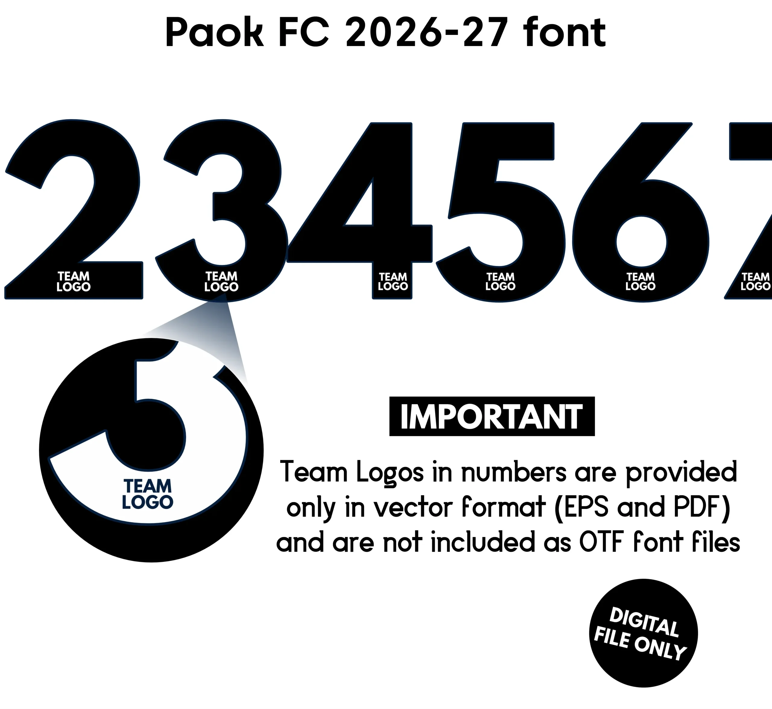 PAOK FC 2026-27 Font Download