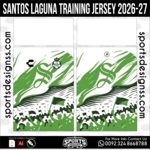 Santos Laguna Training Jersey 2026-27 - football shirt vector for sublimation printing