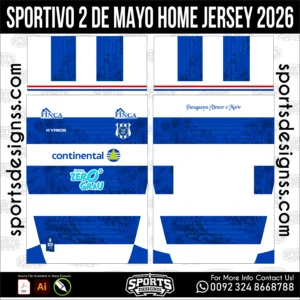 Sportivo 2 de Mayo Home Jersey 2026 - football shirt vector for sublimation printing