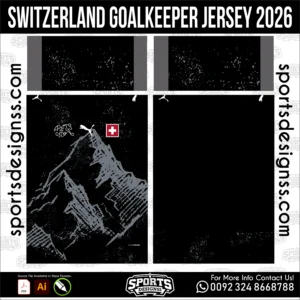 Switzerland Goalkeeper Jersey 2026 - football shirt vector for sublimation printing