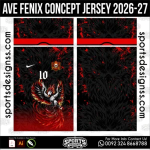 Ave Fenix Concept Jersey 2026-27 Football Shirt Vector for Sublimation Printing