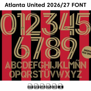 Atlanta United 2026-27 Font - football jersey typeface OTF download