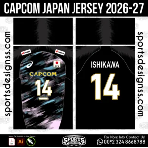 Japan Gaming Concept Jersey 2026-27 - football shirt vector for sublimation printing