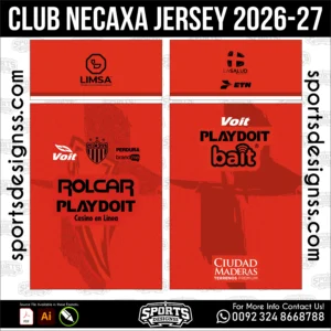 Club Necaxa Jersey 2026-27 - football shirt vector for sublimation printing