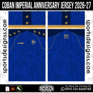 CobΓ‘n Imperial Anniversary Jersey 2026-27 - football shirt vector for sublimation printing
