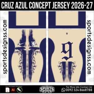 Cruz Azul Concept Jersey 2026-27 Football Shirt Vector