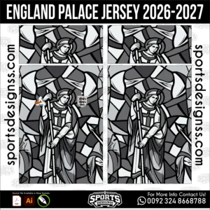 England Jersey 2026-27 - football shirt vector for sublimation printing