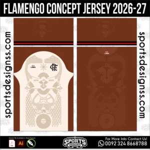 Flamengo Concept Jersey 2026-27 Football Shirt Vector for Sublimation