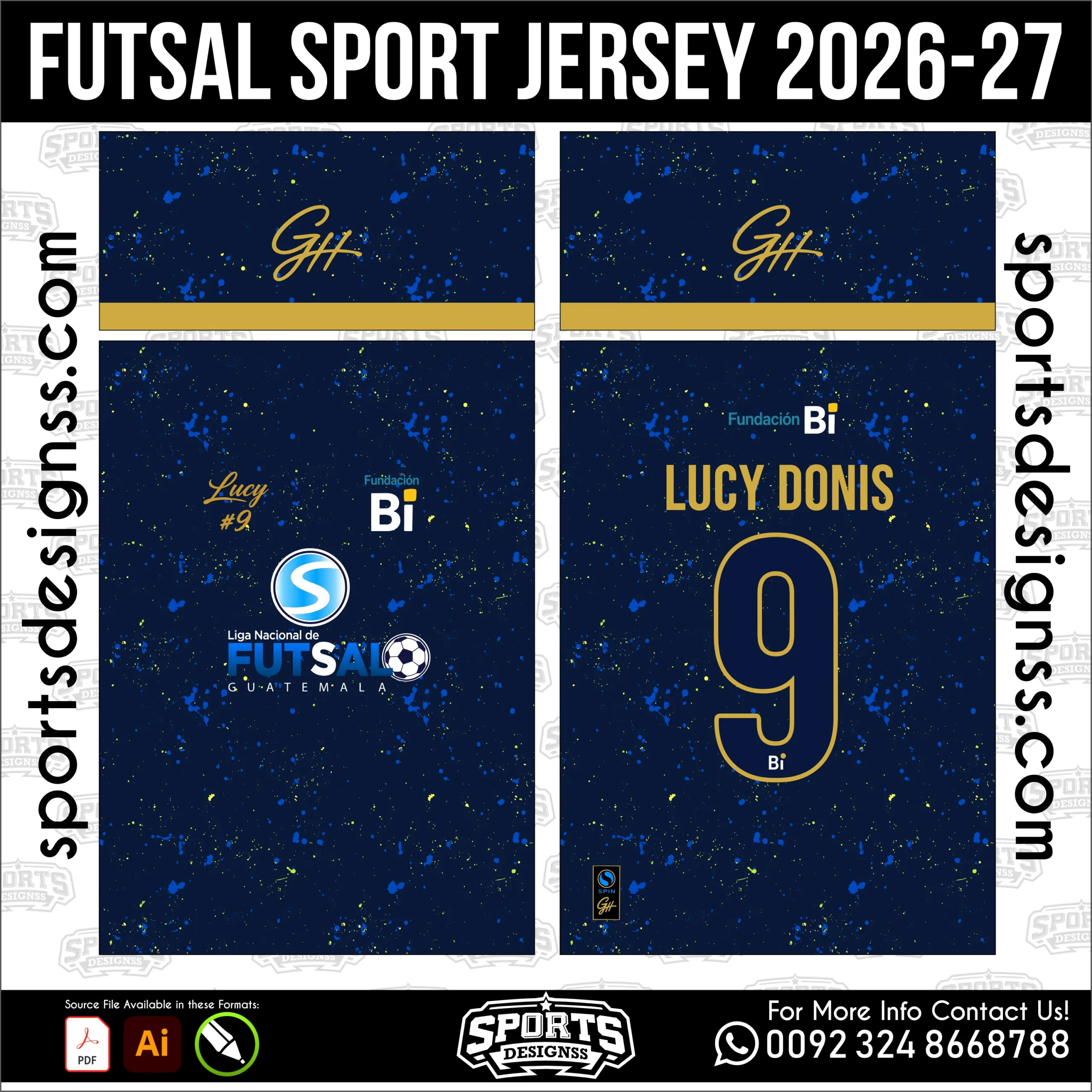 Futsal Sport Jersey 2026-27 - futsal uniform vector for sublimation printing