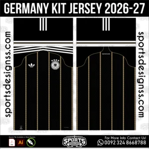 Germany Kit Jersey 2026-27 - football shirt vector for sublimation printing