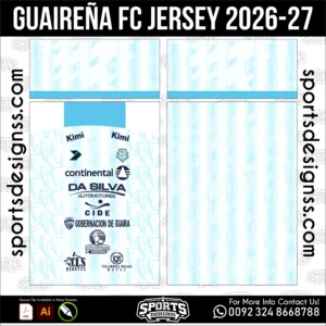 Guaireña FC Jersey 2026-27 - football shirt vector for sublimation printing