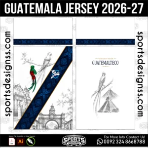 Guatemala Jersey 2026-27 - football shirt vector for sublimation printing