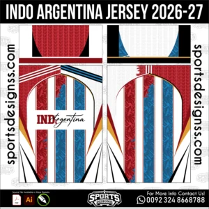 Indonesia x Argentina Duos Jersey 2026-27 - football shirt vector for sublimation printing
