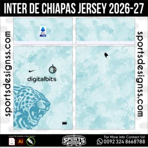Inter de Chiapas Jersey 2026-27 - football shirt vector for sublimation printing