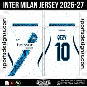 Inter Milan Jersey 2026-27 - football shirt vector for sublimation printing