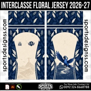 Interclasse Floral Jersey 2026-27 - football shirt vector for sublimation printing