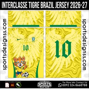 Interclasse Tigre Brazil Jersey 2026-27 - football shirt vector for sublimation printing