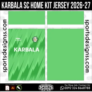Karbala SC Home Jersey 2026-27 - football shirt vector for sublimation printing