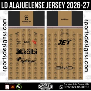 LD Alajuelense Jersey 2026-27 - football shirt vector for sublimation printing