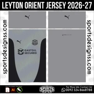Leyton Orient Jersey 2026-27 - football shirt vector for sublimation printing