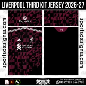 Liverpool Third Jersey 2026-27 - football shirt vector for sublimation printing
