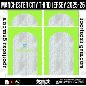 Manchester City Third Jersey 2025-26 - football shirt vector for sublimation printing