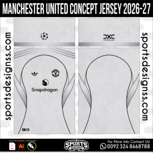 Manchester United Concept Jersey 2026-27 - football shirt vector for sublimation printing