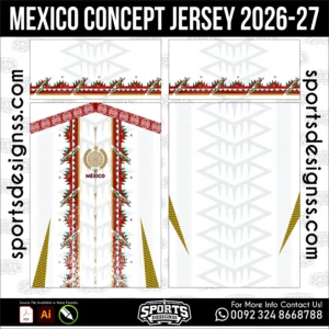 Mexico Concept Jersey 2026-27 - football shirt vector for sublimation printing