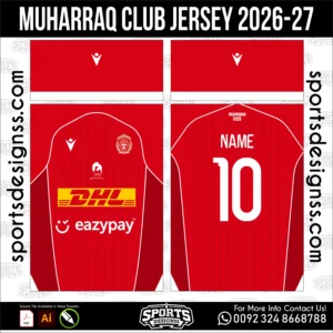 Muharraq Club Jersey 2026-27 Football Shirt Vector for Sublimation