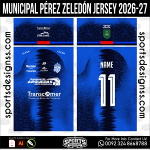 Municipal Pérez Zeledón Jersey 2026-27 - football shirt vector for sublimation printing