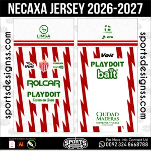 Necaxa Jersey 2026-27 - football shirt vector for sublimation printing