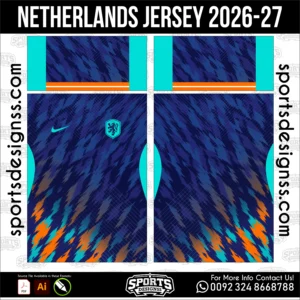 Netherlands Jersey 2026-27 - football shirt vector for sublimation printing
