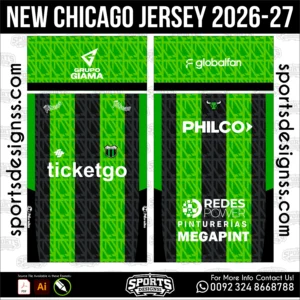 New Chicago Jersey 2026-27 Football Shirt Vector for Sublimation Printing
