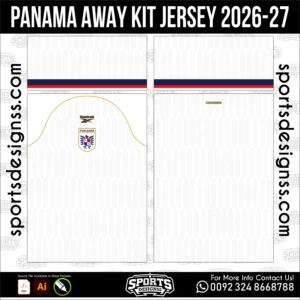 Panama Away Jersey 2026-27 - football shirt vector for sublimation printing