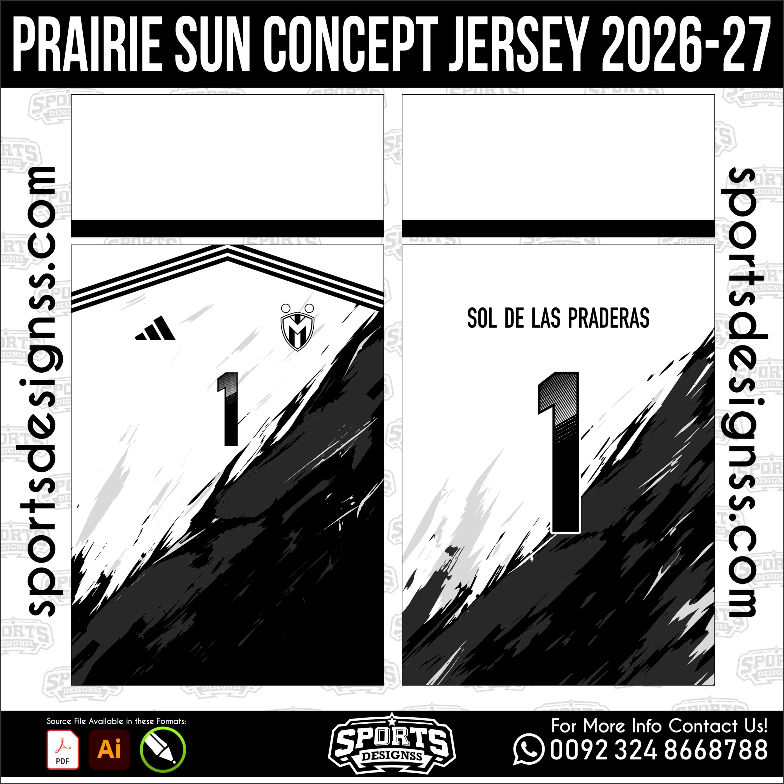 Prairie Sun Concept Jersey 2026-27 - football shirt vector for sublimation printing