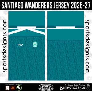 Santiago Wanderers Jersey 2026-27 - football shirt vector for sublimation printing