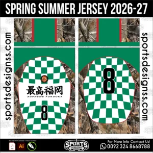 Spring Summer Jersey 2026-27 - football shirt vector for sublimation printing