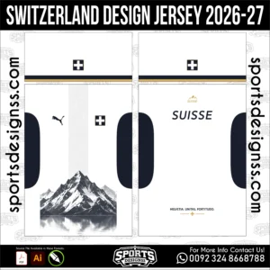 Switzerland Concept Jersey 2026-27 - football shirt vector for sublimation printing